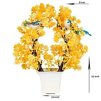 Artificial Yellow Plant With Pot  Sparrow Size 12 Inch Pack Of 1-thumb3