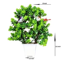 Artificial Green Plant With Pot Sparrow Size 12 Inch Pack Of 1-thumb3