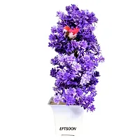 Artificial Purple Plant With Pot Sparrow Size 12 Inch Pack Of 1-thumb2