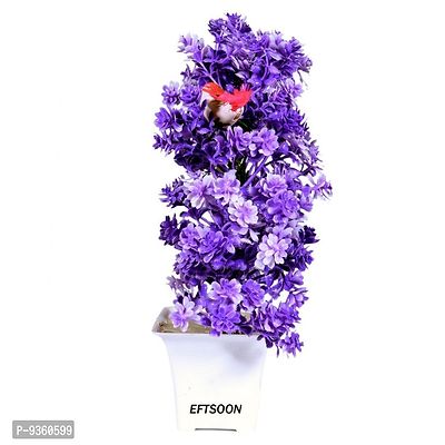 Artificial Purple Plant With Pot Sparrow Size 12 Inch Pack Of 1-thumb3