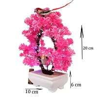 Artificial Bonsai Tree with Sparrow - Living Room Dining Table Decor |Home,Office Party Decor |Speacial Ocassion Decor | Festival Theme Decorative | Pink Color with MULTI Light-thumb2