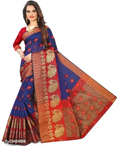 Classic Jute Silk Saree With Blouse Piece for Women