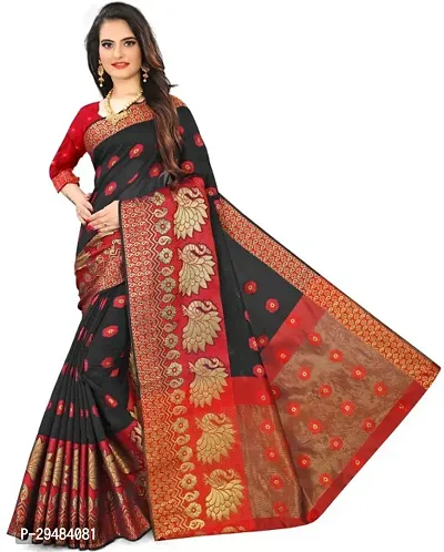 Classic Jute Silk Saree With Blouse Piece for Women
