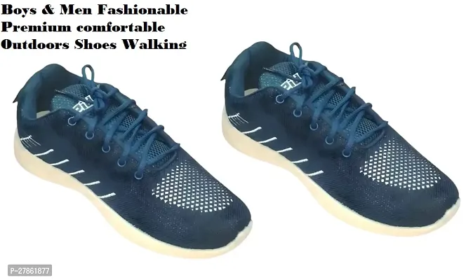 Boys  Men Fashionable Premium comfortable Outdoors Shoes Walking Shoes, Sports Shoes  (Navy/White)