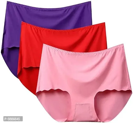 Womens Seamless Hipster Ice Silk Panty-Multi Pack of 3-thumb0