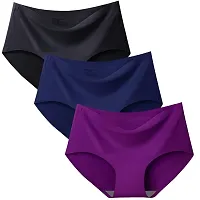 Womens Seamless Hipster Ice Silk Panty-Multi Pack of 3-thumb1