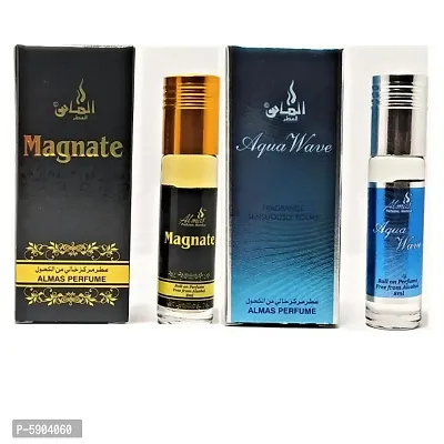 COMBO OF MAGNET & AQUA WAVE GREAT FRAGRANCE LONG-LASTING FOR MAN & WOMEN (UNISEX) 16ML FLORAL ATTAR & POCKET PERFUME