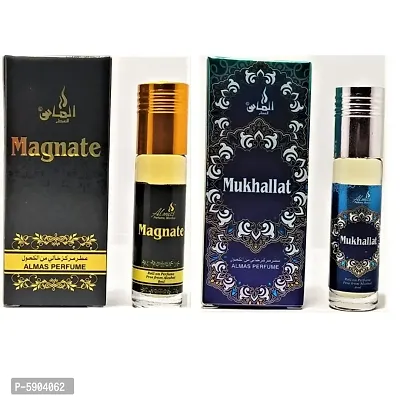 COMBO OF MAGNET  MUKHALLAT GREAT FRAGRANCE LONG-LASTING FOR MAN  WOMEN (UNISEX) 16ML FLORAL ATTAR  POCKET PERFUME