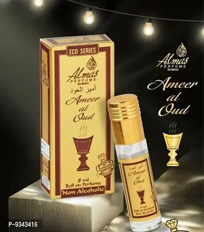 Almas Brand 100% Original | AMEER AL OUD | Great Fragrance 8Ml Floral Attar  Pocket Perfume | Ittar | Ettar | Itar | Etar | Itra | Itras | Attar Perfume | DubaI Attar | Best Attar | Best Perfume Oil-thumb0