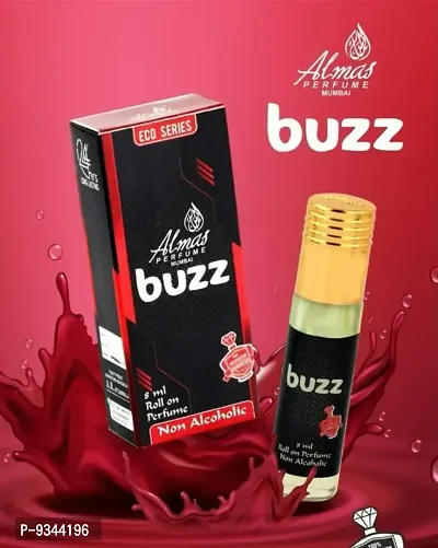 Almas Brand 100% Original | BUZZ | Great Fragrance 8Ml Floral Attar  Pocket Perfume | Ittar | Ettar | Itar | Etar | Itra | Itras | OUD | OUDH | DubaI Attar | Best Attar | Best Perfume Oil |-thumb0