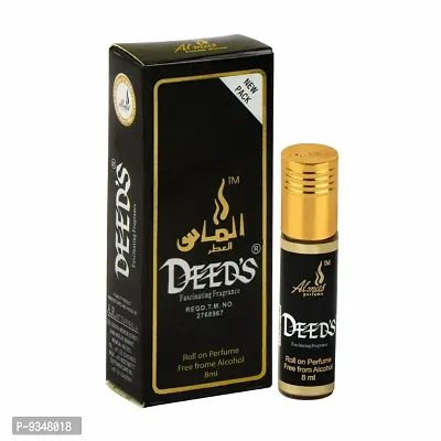 Almas Brand 100% Original | DEEDS | Great Fragrance 8Ml Floral Attar  Pocket Perfume | Ittar | Ettar | Itar | Etar | Itra | Itras | OUD | OUDH | DubaI Attar | Best Attar | Best Perfume Oil |