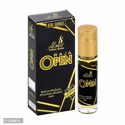 Almas Brand 100% Original | OPEN RAJA | Great Fragrance 8Ml Floral Attar  Pocket Perfume | Ittar | Ettar | Itar | Etar | Itra | Itras | OUD | OUDH | DubaI Attar | Best Attar | Best Perfume Oil |