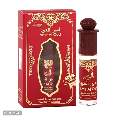 Almas Brand 100% Original | AMIR AL OUD | Great Fragrance 8Ml Floral Attar  Pocket Perfume | Ittar | Ettar | Itar | Etar | Itra | Itras | Oud | Oudh | Dubai Attar | Best Attar | Best Perfume Oil |