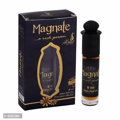 Almas Brand 100% Original | MAGNATE | Great Fragrance 8Ml Floral Attar  Pocket Perfume | Ittar | Ettar | Itar | Etar | Itra | Itras | Oud | Oudh | Dubai Attar | Best Attar | Best Perfume Oil