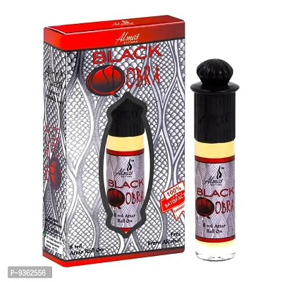 Almas Brand 100% Original | BLACK COBRA | Great Fragrance 8Ml Floral Attar  Pocket Perfume | Ittar | Ettar | Itar | Etar | Itra | Itras | Oud | Oudh | Dubai Attar | Best Attar | Best Perfume Oil |