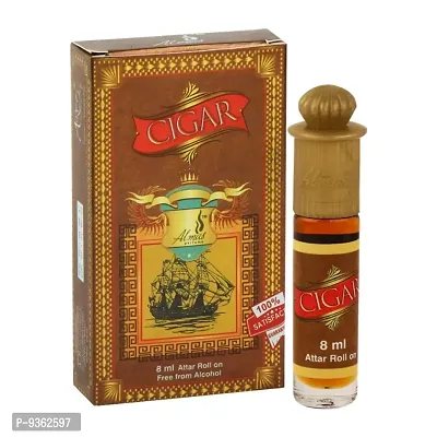 Almas Brand 100% Original | CIGAR | Great Fragrance 8Ml Floral Attar  Pocket Perfume | Ittar | Ettar | Itar | Etar | Itra | Itras | Oud | Oudh | Dubai Attar | Best Attar | Best Perfume Oil |