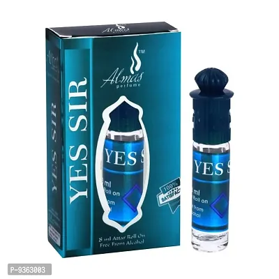 Almas Brand 100% Original | YES SIR | Great Fragrance 8Ml Floral Attar  Pocket Perfume | Ittar | Ettar | Itar | Etar | Itra | Itras | Oud | Oudh | Dubai Attar | Best Attar | Best Perfume Oil |