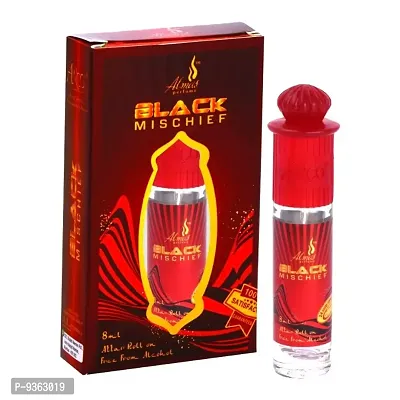 Almas Brand 100% Original | BLACK MISCHIEF | Great Fragrance 8Ml Floral Attar  Pocket Perfume | Ittar | Ettar | Itar | Etar | Itra | Itras | Oud | Oudh | Dubai Attar | Best Attar | Best Perfume Oil |