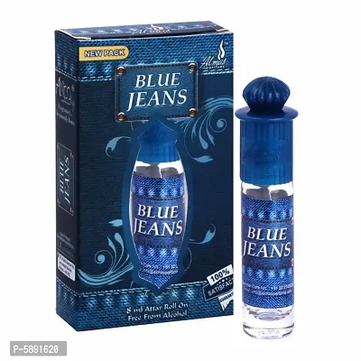 ALMAS BRAND 100% ORIGINAL BLUE JEANS GREAT FRAGRANCE L FLORAL ATTAR  POCKET PERFUME