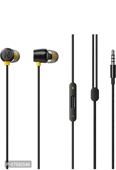 Stylish Headphones Black In-ear Wired - 3.5 MM Single Pin Headphones-thumb0
