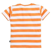 Kids Regular Fit Auto Striped Half Sleeve Tees T-Shirt for Boys Baby Kid | Navy-thumb3