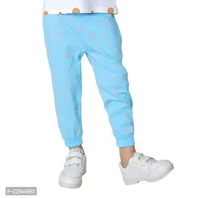 Kids Stylish Regular Fit Printed Cotton Trouser Track Pant for Boys Baby Kid | Blue