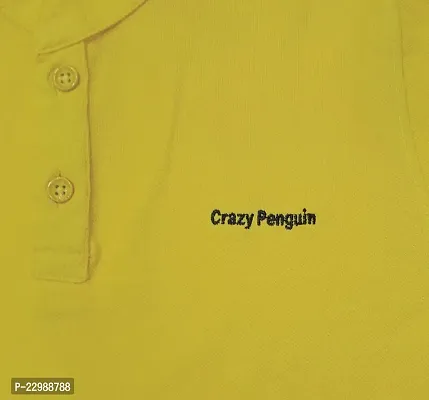 Boys Collar Neck Plain Polo Tees T-Shirt | Yellow-thumb3