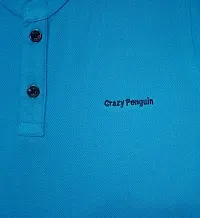 Boys Collar Neck Plain Polo T-Shirt | Blue-thumb2