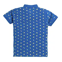 Boys Cute Printed Half Sleeve Collar Neck T-Shirt | Blue-thumb2