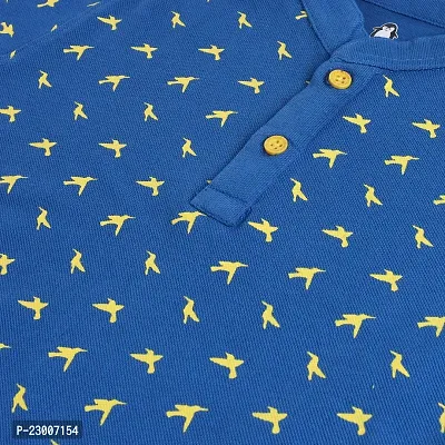 Boys Cute Printed Half Sleeve Collar Neck T-Shirt | Blue-thumb4
