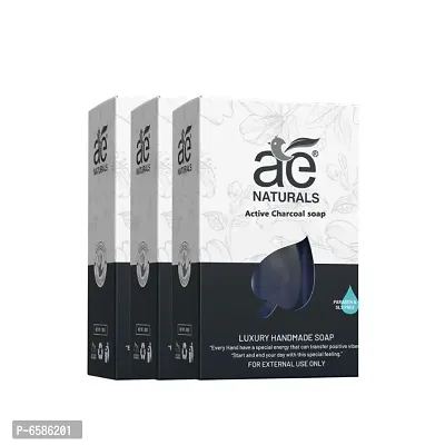 AE Naturals Activated Charcoal soap  pack of 4-thumb0