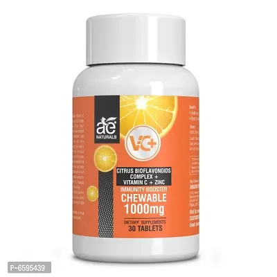AE Naturals Chewable Vitamin C 1000mg With Citrus bioflavonoid complex Tablets 30 Tabs