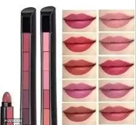 5 In 1 Forever Creamy Matte Lipstick, The Red And Nude Pack Of 2 The Fab Red And Nude Edition, 15 G-thumb0