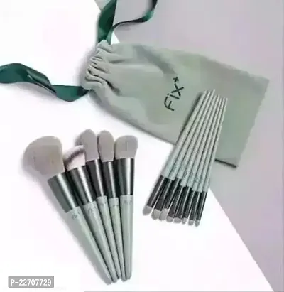 Professional Premium 13 Piece Makeup Brushes - Foundation, Contour, Lip, Concealer, Eyebrow, Blush, Powder, Eyeshadow Blending Brush Set For Makeup With Fix+ Pouch Pack Of 13-thumb0