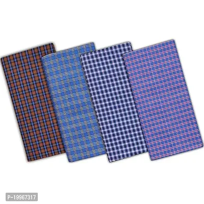 Lungi For Men/Cotton Lungi For men Pack of 4 (Size:2.10 mtr)-thumb0