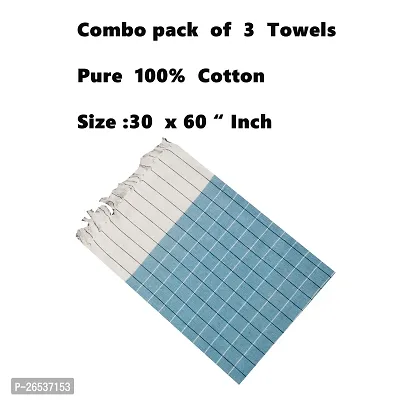 Bath Towel For Men and Women/Cotton Towel Set For Home/Face Towel For Gym- Sports/Combo Pack of 3-thumb2