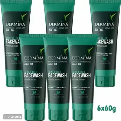 Dermina Facewash With Salicylic Facewash Pack Of 6 Face Wash 360 G