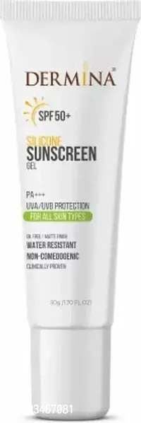 Dermina Sunscreen Gel Broad Spectrum Sun Protection All Skin Type Acne Prone Uva Uvb Spf 50 Pa  50 G