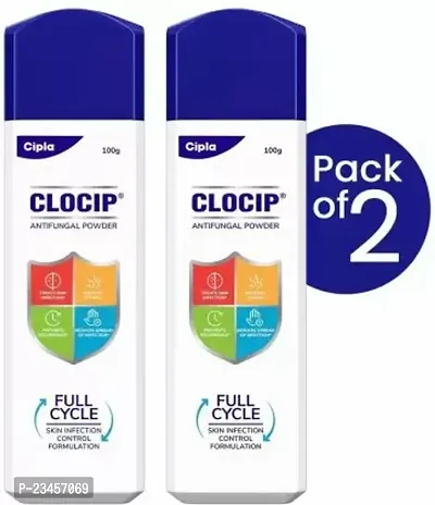 Cipla Clocip Antifungal Powder 2 X 100 G-thumb0