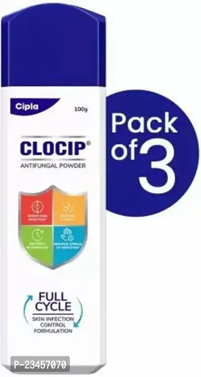 Cipla Clocip Antifungal Powder 3 X 100 G-thumb0