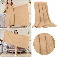 Latest Cotton Fade Resistant 650 GSM Bath Towel  - 2Pcs (Beige, 30 x 60)-thumb3