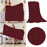 Latest Cotton Fade Resistant 650 GSM Bath Towel - 2Pcs (Maroon, 30 x 60)-thumb3