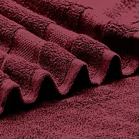 Latest Cotton Fade Resistant 650 GSM Bath Towel - 2Pcs (Maroon, 30 x 60)-thumb4