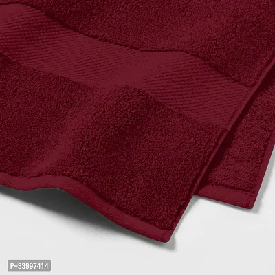 Latest Cotton Fade Resistant 650 GSM Bath Towel - 2Pcs (Maroon, 30 x 60)-thumb3