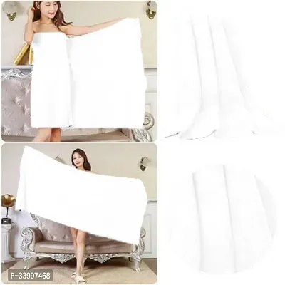 Latest Cotton Fade Resistant 650 GSM Bath Towel - 2Pcs (White, 30 x 60)-thumb4