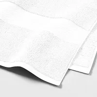 Latest Cotton Fade Resistant 650 GSM Bath Towel - 2Pcs (White, 30 x 60)-thumb1