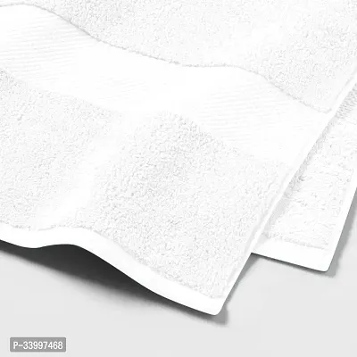 Latest Cotton Fade Resistant 650 GSM Bath Towel - 2Pcs (White, 30 x 60)-thumb2