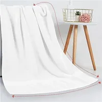 Latest Cotton Fade Resistant 650 GSM Bath Towel - 2Pcs (White, 30 x 60)-thumb2