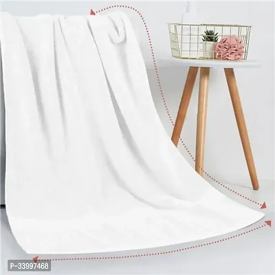 Latest Cotton Fade Resistant 650 GSM Bath Towel - 2Pcs (White, 30 x 60)-thumb3