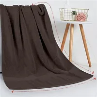 Latest Cotton Fade Resistant 650 GSM Bath Towel   - 2Pcs (Brown, 30 x 60)-thumb1